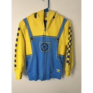 Despicable Me Minion Zip Up Hoodie Boys Size 10 Long Sleeves ￼